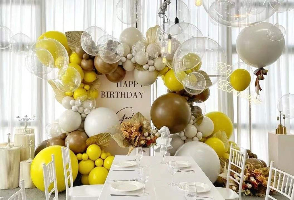 Autumn and Winter Warm Colour Birthday Balloon Scheme