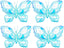 4pcs Iridescents Blue Buttefly Foil Balloons, 26