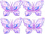 4pcs Iridescents Purple Buttefly Foil Balloons, 26