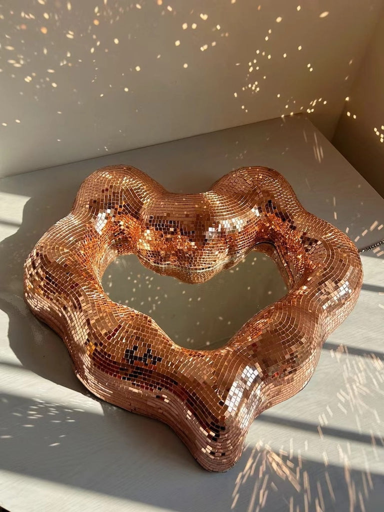 Rose Gold Disco Mirror Mosaic Mirror