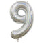 40 Inch Large Hologrphic Laser Silver Digital Aluminum Film Balloon