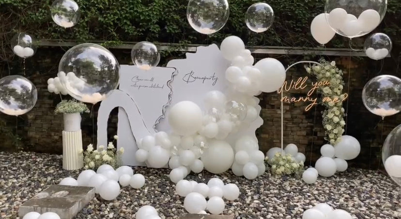 Wedding Balloon Matching Ideas - White colour