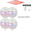 22Inch Iridescent Peral White 4D Sphere Balloons (4pcs)