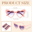 Pink 12 Pairs Heart Shaped Retro Sunglasses