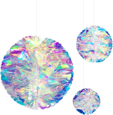 Hanging Decorations Iridescent Honeycomb Ball-Round