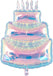 Gaint Three-Tier Iridescent Holographic Happy Birthday Cake Foil Balloon 40 Inch