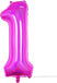 40 Inch Large Laser Hot Pink Foil Helium Number Balloons 0-9