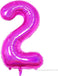 40 Inch Large Laser Hot Pink Foil Helium Number Balloons 0-9