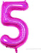 40 Inch Large Laser Hot Pink Foil Helium Number Balloons 0-9