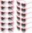 Pink 12 Pairs Heart Shaped Retro Sunglasses