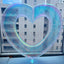 3Pcs Iridescent Heart Balloons 40Inch/Hollow Love Balloons