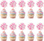 Sparkle Firework Cupcake Toppers, 10 Pcs-Pink