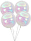 22Inch Iridescent Peral White 4D Sphere Balloons (4pcs)