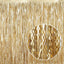 2 Pack Wavy Champagne Gold Metallic Tinsel Foil Fringe Curtains Backdrop - 3.3X6.6ft