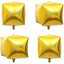 Gold Holographic Laser Cube Foil Balloons 4 Count 15"