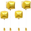 Gold Holographic Laser Cube Foil Balloons 4 Count 15"