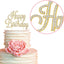 Happy Birthday Cake Topper - Premium Gold Metal Sparkly Rhinestone Decoration