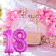 40 Inch Large Laser Hot Pink Foil Helium Number Balloons 0-9