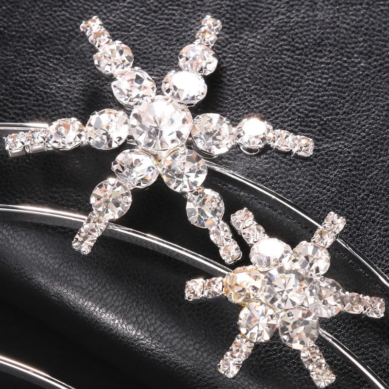 Silver Rhinestone Multi-layer Headband Star Headgear