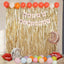 2 Pack Wavy Champagne Gold Metallic Tinsel Foil Fringe Curtains Backdrop - 3.3X6.6ft