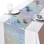 Glitter Laser Silver Disco Party Table Runner: 8 Packs 12 x 72 Inches