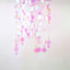 Iridescent Sequin String Decorative Sequin Curtain-Pink, 3.2ft