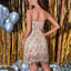 Suspender Skirt, V-neck Sequined Fringed Dress