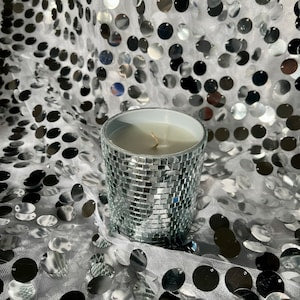 Silver Disco Candle Holder- 8 oz