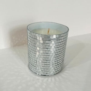 Silver Disco Candle Holder- 8 oz