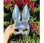 Silver Disco Ball Mirror Bunny Mask