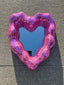 Hot Pink Disco Mirror Heart Shape