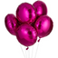 Hot Pink Round Balloon 18 Inches Foil Balloons Mylar Helium Balloons, 10 PCS