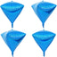 24 Inch Laser Blue Diamond Foil Mylar Balloon (4Pcs)