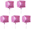 5 Pcs Cube Pink Foil Balloons 24 Inches Square Shaped