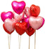 24pcs Heart Shape Foil Balloons Red Pink Kit 18