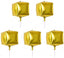 5 Pcs Cube Foil Balloons 24 Inches Square Shapedm Gold, Helium Supported