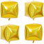 24 Inch Laser Gold Cube Foil Balloon, Gold Party Decoration, 4D Cube Mylar Balloon, Hangable Metallic Aluminum Foil Cube Balloon for Birthday, Wedding, Baby Shower Decoration(4 Count)