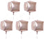 5 Pcs Cube Foil Balloons 24 Inches Square Shaped, Rose Gold, Helium Inflable