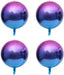 Purple and Blue Ombre Balloons 4pcs Hangable 16" Sphere Foil Balloon, Large Round Purple Mylar Aluminum Globos Balloons Wedding Birthday Party Decor Balloons