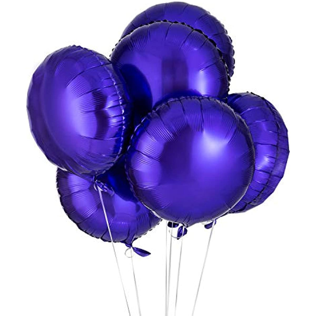 Purple Lavender Round Balloon 18 Inches Foil Balloons Mylar Helium Balloons, Pack of 10