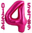 40 Inch Hot Pink Number 1 Balloon Large Size Jumbo Digit Mylar Foil Helium Bright Pink Balloons for Birthday Party Celebration Decorations Graduations Anniversary Baby Shower Photo Shoot