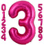 40 Inch Hot Pink Number 1 Balloon Large Size Jumbo Digit Mylar Foil Helium Bright Pink Balloons for Birthday Party Celebration Decorations Graduations Anniversary Baby Shower Photo Shoot