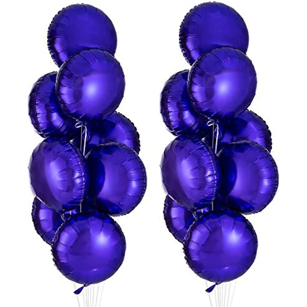 Purple Lavender Round Balloon 18 Inches Foil Balloons Mylar Helium Balloons, Pack of 10