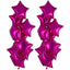 18 Inch 10pcs Hot Pink Star Mylar Balloons Helium Balloons