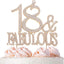 18 and Fabulous Crystal Cake Topper - Premium Rose Gold Metal