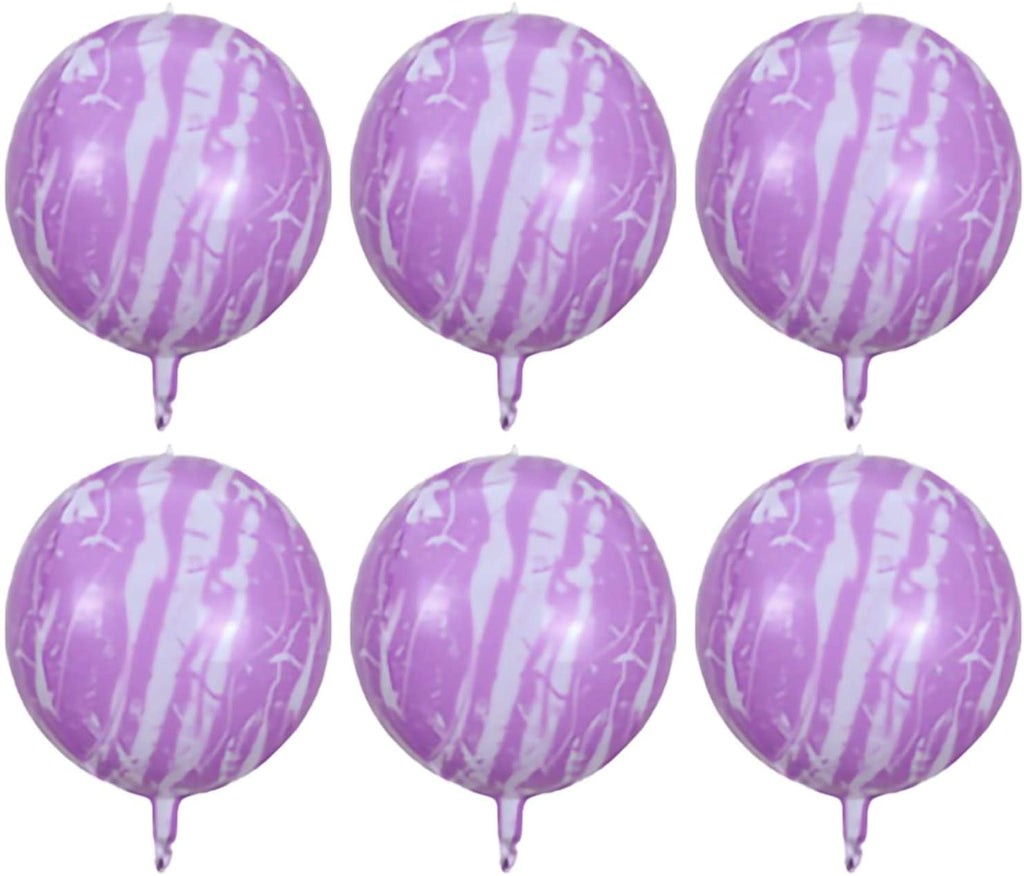 Marble Agate Balloon 6 Pieces 20" 4D Aluminum Foil Balloon