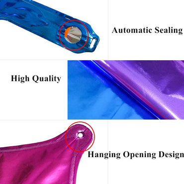 4D Gradient Purple Foil Round Balloons 8 Pack Helium Inflatable