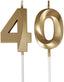 Metallic Number 40 Cake Topper for Birthday, Anniversary