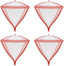 4D Foil Balloons Cube Diamond Shaped Helium Balloons for Wedding Bridal Baby Shower Birthday Grad Party Decor Pack of 4