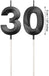 30th Birthday Candles Cake Numeral Candles Happy Birthday Cake Topper Decoration for Birthday Party Wedding Anniversary Celebration Supplies (Black)